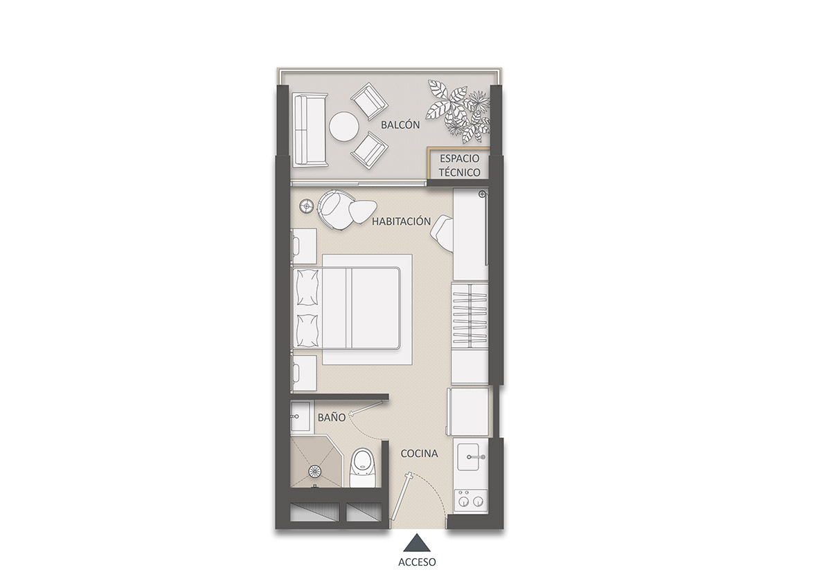 apartamento 28 m²